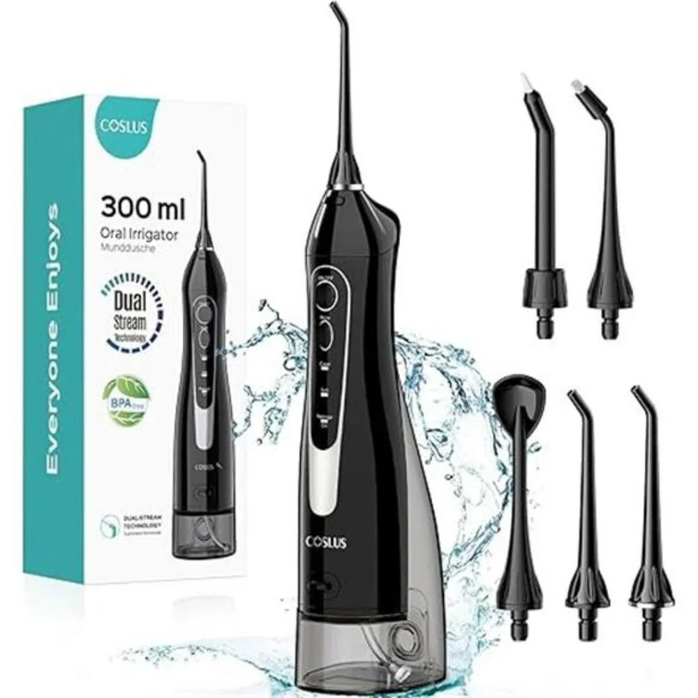 Water Dental Flosser Cordless Oral Irrigator Rechargeable Teeth Cleaner 300ML